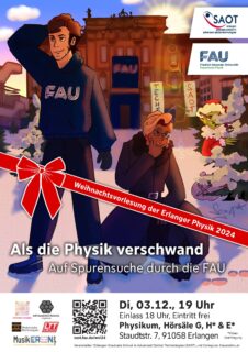 Poster zur Weihnachtsvorlesung der Physik 2024